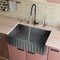 Alfi Brand Concrete Color 33" Reversible Sgl Fireclay Farmhouse Kitchen Sink ABCO3320SB - alternate 1